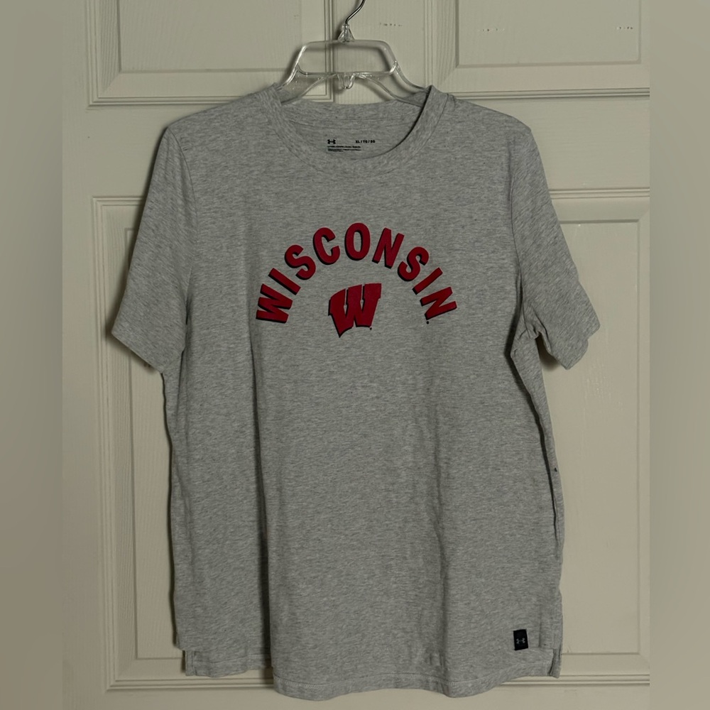 Under Armour Gray Wisconsin Graphic Tee